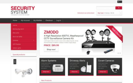 Security Systems Magento Theme