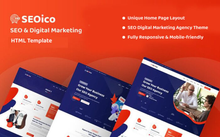 Seoico - Template Situs Web SEO & Pemasaran Digital