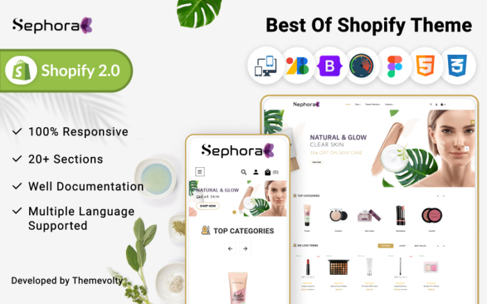 Sephoria Bio–Cosmetics Health–Beauty Shopify 2.0 Responsive Store