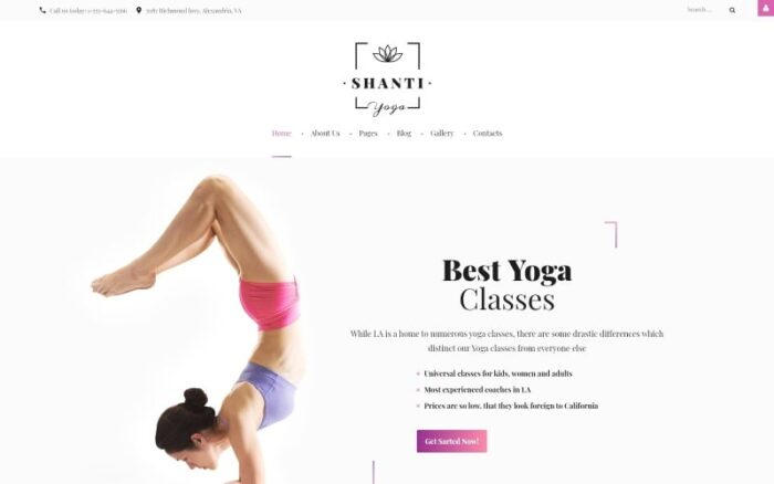 Shanti - Template Joomla Responsif Kelas Yoga