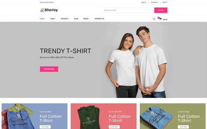 Shartzy - Tema Shopify Responsif untuk Toko Kaos