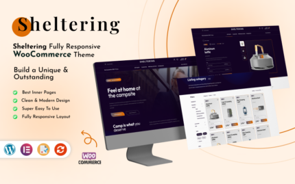 Sheltering - Tracking  Elementor WordPress Theme