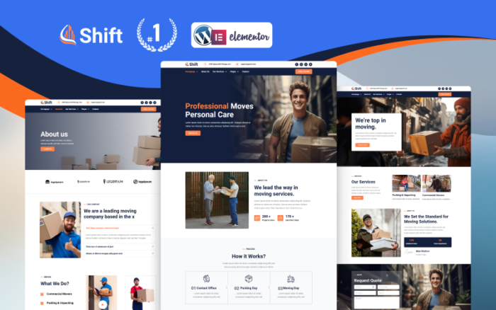 Template WordPress Elementor Solusi Perpindahan Shift