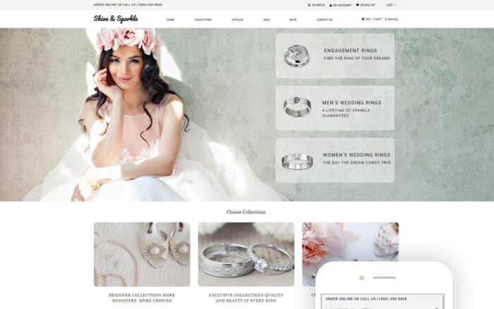 Shine & Sparkle - Tema Shopify Bergaya Multihalaman Perhiasan