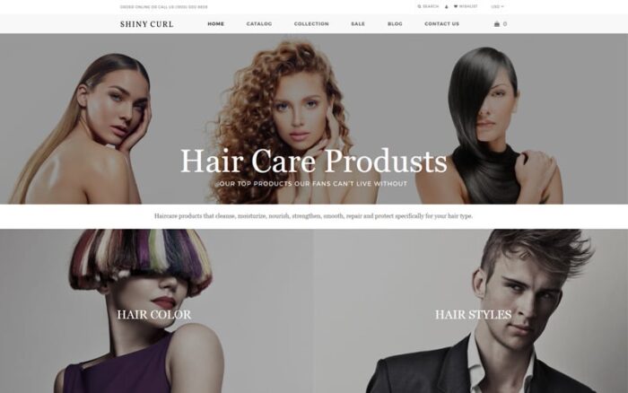 Ikal berkilau - Tema E-commerce Modern Shopify Toko Perawatan Rambut