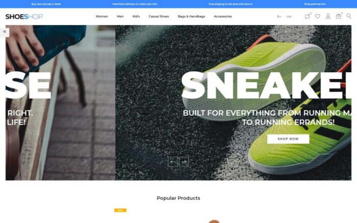 Tema PrestaShop ShoeShop - Boot Shop