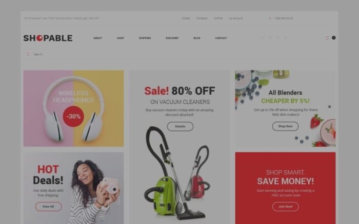 Shopable - Tema WooCommerce Responsif Toko Multikonsep