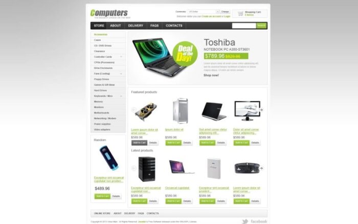 Simple Computers Store VirtueMart Template