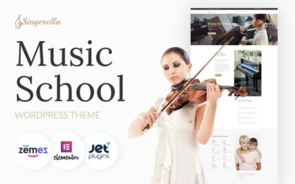 Singerella - Tema WordPress Sekolah Musik