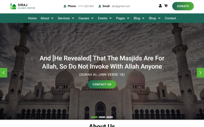 Siraj - Template Situs Web Reaksi Pusat Islam