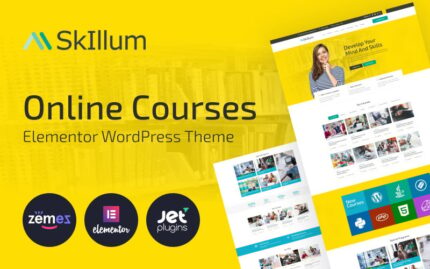 SkIllum - Tema WordPress Elementor untuk Kursus Online