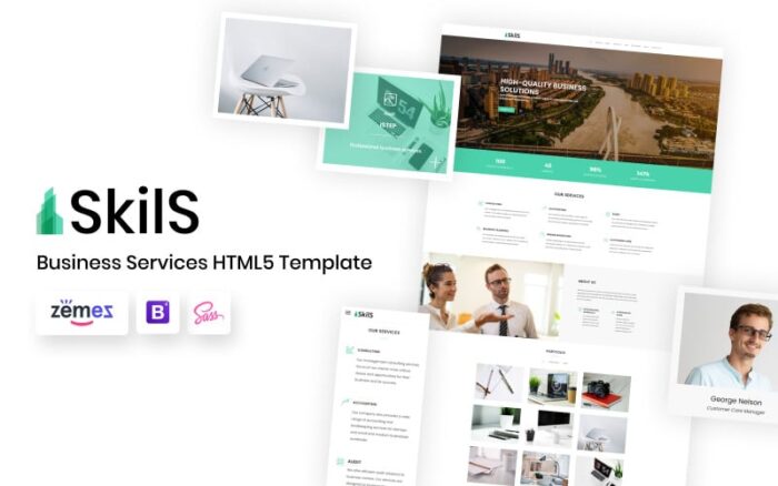 Skils - Business Services HTML Landing Page Template