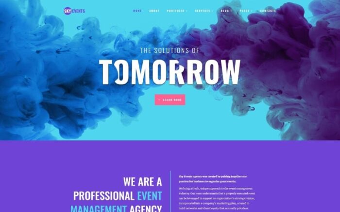 SkyEvents - Template Situs Web HTML Bootstrap Kreatif Multihalaman Acara