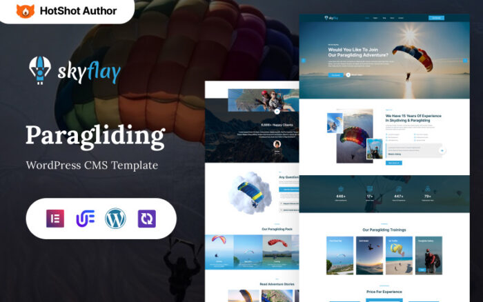 Skyflay - Tema WordPress untuk Paralayang, Terjun Payung, dan Petualangan