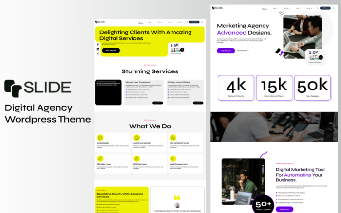 Slide - Tema Wordpress Agensi Digital