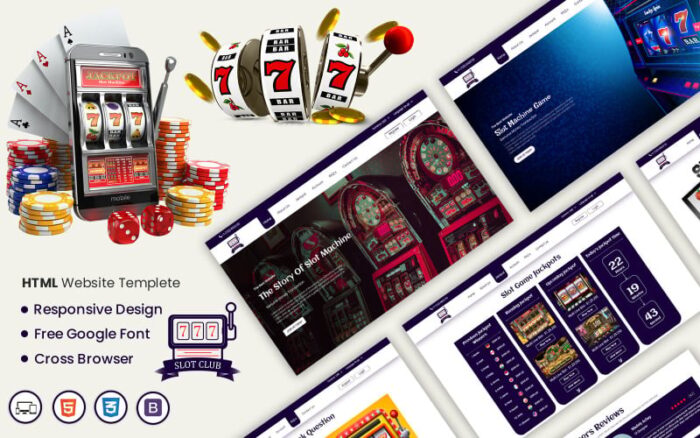 SlotClub - Template HTML Premium untuk Situs Permainan Mesin Slot