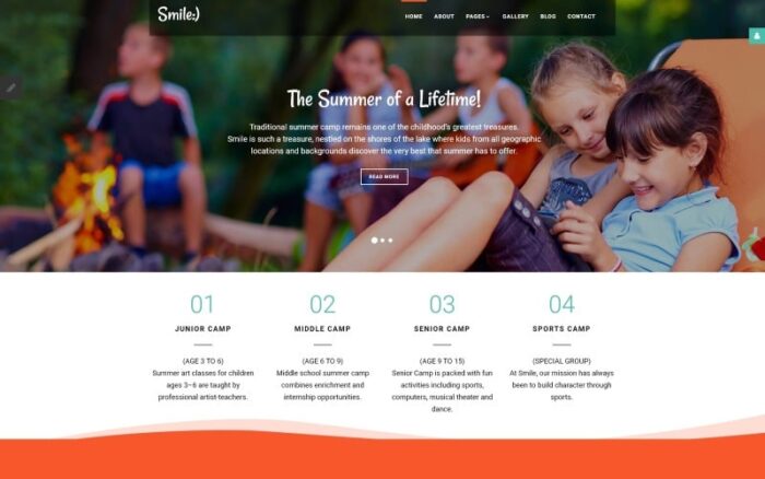 Smile - Summer Camp Joomla Template