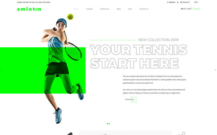 Sminton - Tema Shopify Bersih Toko Tenis