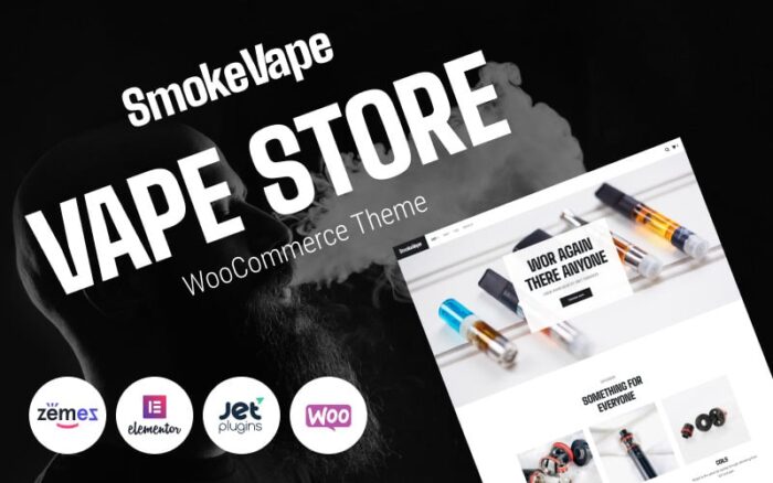 SmokeVape - Situs Web eCommerce Toko Vape Tema WooCommerce