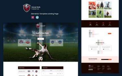 Soccer Bulls - Football Club Elementer  Template