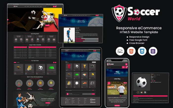 SoccerWorld - Template Situs Web Sepak Bola dan Sepak Bola Profesional