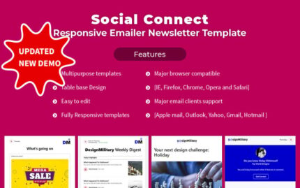 Social Connect - Template Buletin Email Responsif