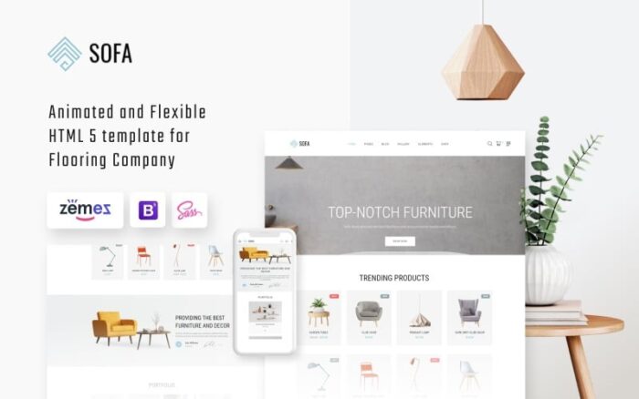 Sofa - Template Situs Web HTML Multihalaman Agensi Desain Interior