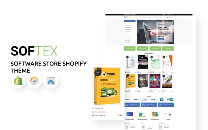 Softex - Tema Toko Perangkat Lunak Shopify