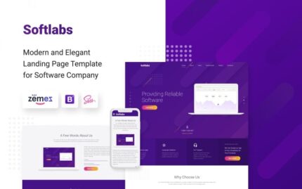 Softlabs - Template Halaman Arahan Bootstrap HTML Kreatif Perusahaan Perangkat Lunak