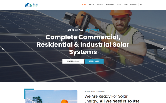 Template HTML Pendaratan Energi Surya