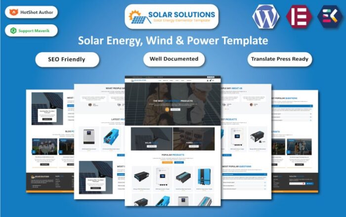 Solusi Tenaga Surya - Template Elementor WooCommerce Tenaga Surya, Angin & Tenaga