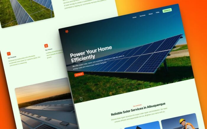 Solarama - Template Halaman HTML untuk Perbaikan dan Pemasangan Tenaga Surya