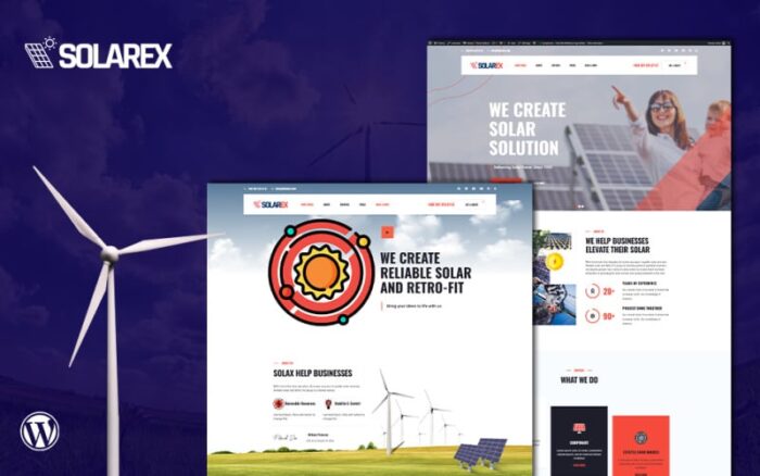 Tema WordPress Energi Surya Terbarukan Solarex