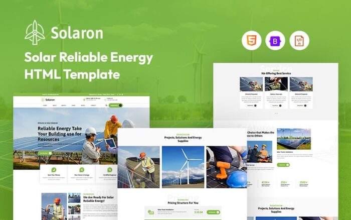 Solaron – Template Situs Web Energi Surya yang Andal