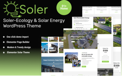 Soler-Ecology & Solar Energy WordPress Theme