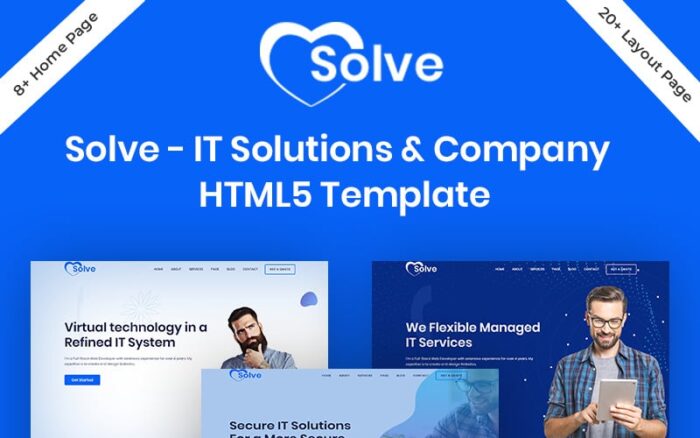 Solve - Template Situs Web HTML5 Solusi & Perusahaan TI