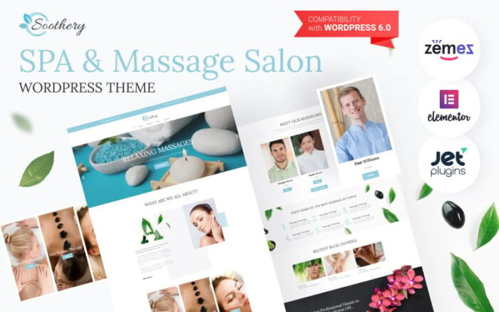 Soothery - Tema WordPress Responsif untuk Salon SPA & Pijat