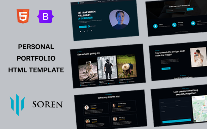 Soren - Personal Portfolio HTML5 Bootstrap Template