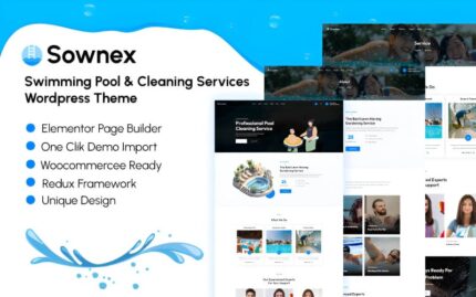 Sownex - Swimming Pool & Cleaning Service WordPress Theme