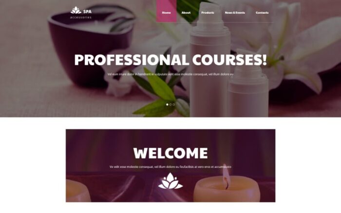 Template Situs Web Responsif Aksesori Spa