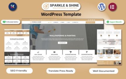 Sparkle & Shine - Template WordPress Elementor untuk Pelapis Dinding dan Pengecatan