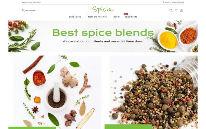 Spicia - Template Toko Online Rempah-rempah Tema Magento