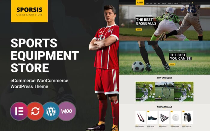 Sporsis - Tema WooCommerce Olahraga dan Permainan