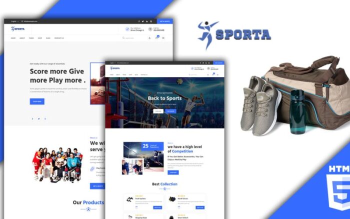 Templat Situs Web HTML5 Sporta Sporting Club