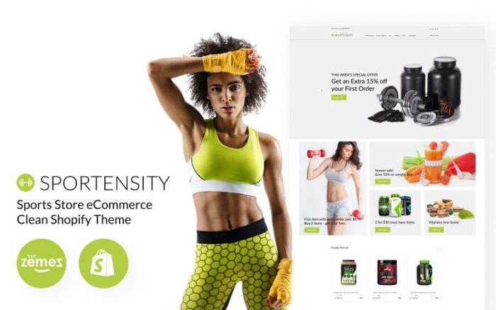 Sportensity - Tema Shopify Bersih untuk Toko Olahraga eCommerce