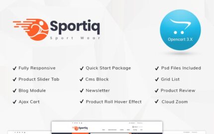 Sportiq - Sports Responsive 3.x OpenCart Template