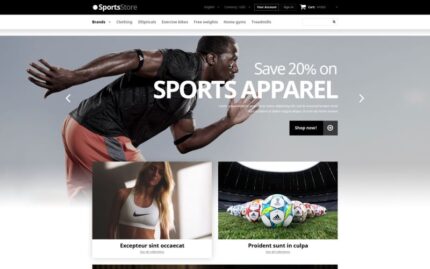 Sports Clothes  Equipment PrestaShop Theme