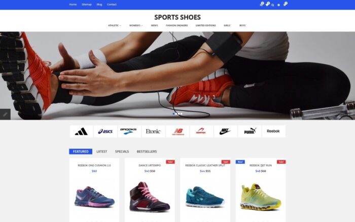 Template OpenCart Sepatu Olahraga