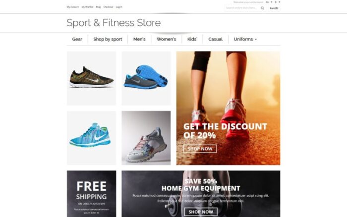 Sports Shop Magento Theme