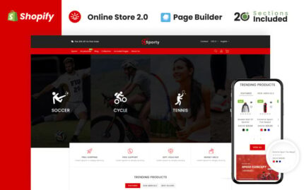 Sporty Sports and  Accessories Store Shopify Theme